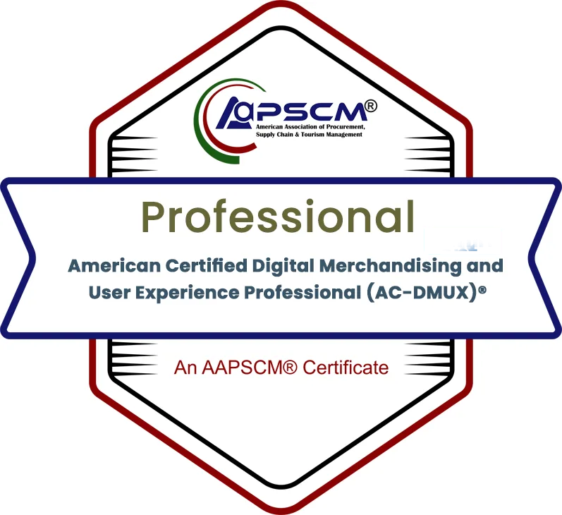 American Certified Digital Merchandising and User Experience Professional (AC-DMUX)® badge