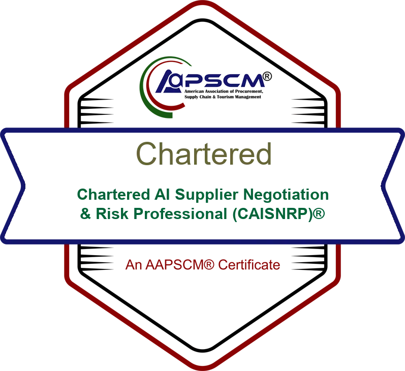 Chartered AI Supplier Negotiation & Risk Professional (CAISNRP)® badge